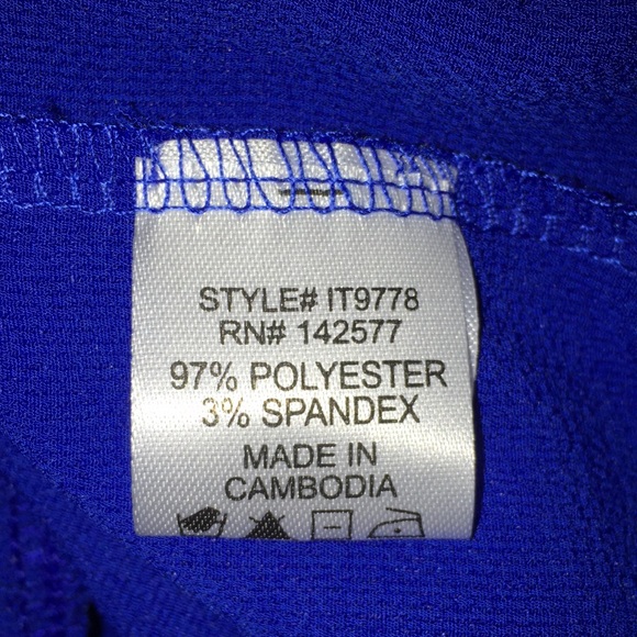 💙 NWOT Royal blue off the shoulder top w bow detail on sleeves- Sz S - Picture 10 of 10